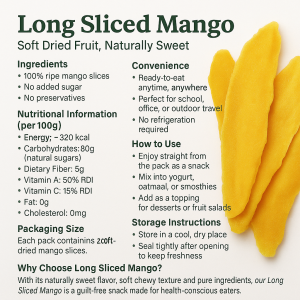 Long sliced mango